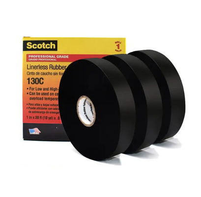 Black Rubber Splicing Tape Insulation 130c For Electrical  0.76mm