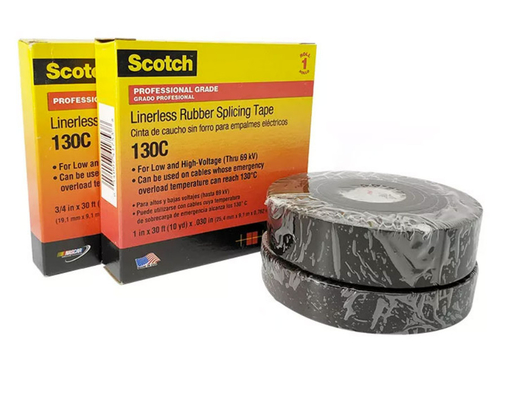 Black Rubber Splicing Tape Insulation 130c For Electrical  0.76mm