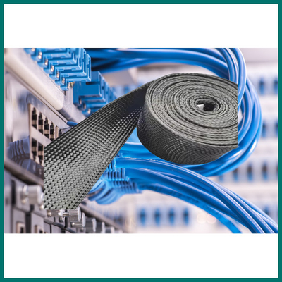 Good Quality Flame Retardant PET Braided Expandable Sleeving For Cable And Wire