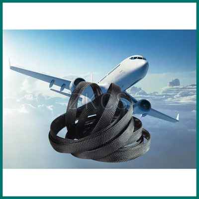 25mm PET Monofilaments Braided Flexible Sleeving For Airplane Industry