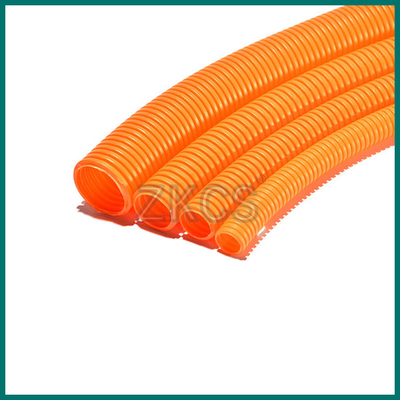 PP Plastic Corrugated Pipe 125 Centigrade Flame Retardant For Cable / Wire Protection